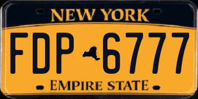 NY license plate FDP6777