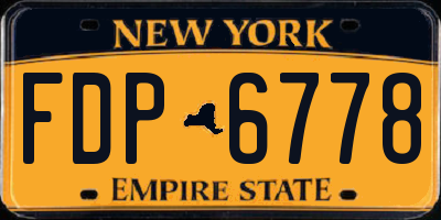 NY license plate FDP6778