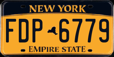 NY license plate FDP6779