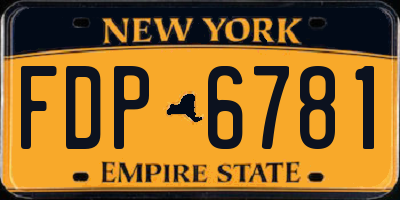 NY license plate FDP6781