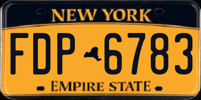 NY license plate FDP6783