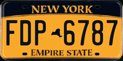 NY license plate FDP6787