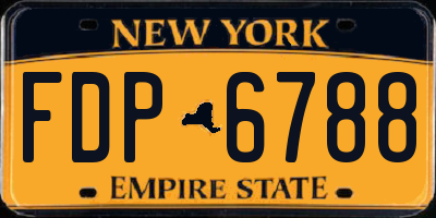 NY license plate FDP6788