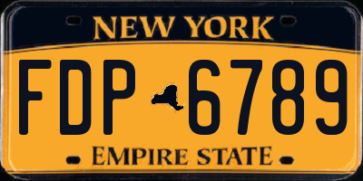 NY license plate FDP6789