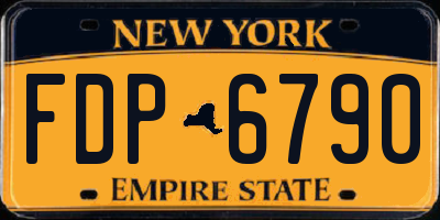 NY license plate FDP6790