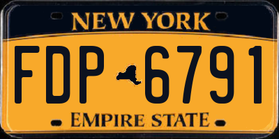 NY license plate FDP6791