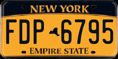 NY license plate FDP6795