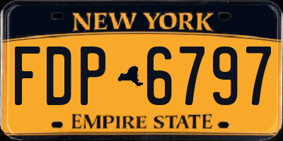 NY license plate FDP6797