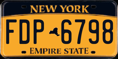 NY license plate FDP6798