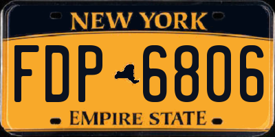 NY license plate FDP6806