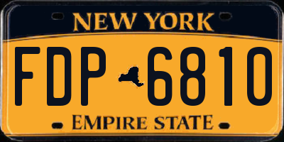 NY license plate FDP6810