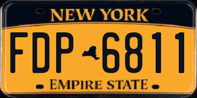 NY license plate FDP6811