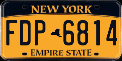 NY license plate FDP6814