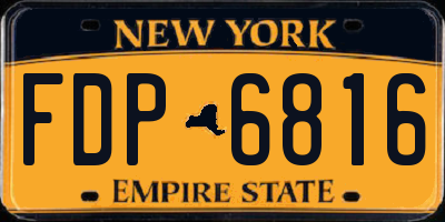 NY license plate FDP6816