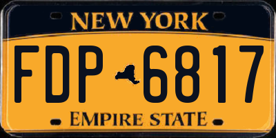 NY license plate FDP6817