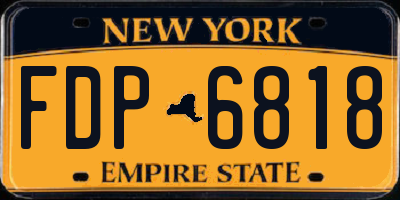 NY license plate FDP6818