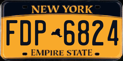 NY license plate FDP6824
