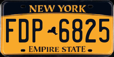 NY license plate FDP6825