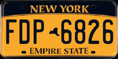 NY license plate FDP6826