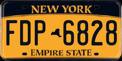 NY license plate FDP6828