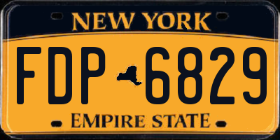 NY license plate FDP6829