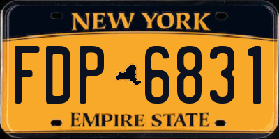NY license plate FDP6831