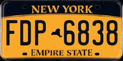 NY license plate FDP6838
