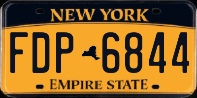 NY license plate FDP6844