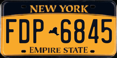 NY license plate FDP6845
