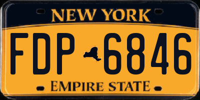 NY license plate FDP6846