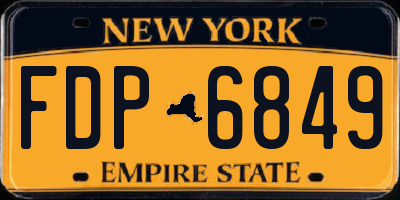 NY license plate FDP6849