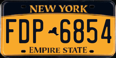 NY license plate FDP6854