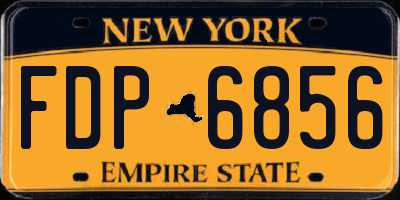 NY license plate FDP6856