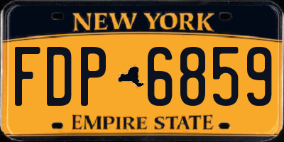 NY license plate FDP6859