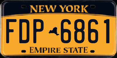 NY license plate FDP6861