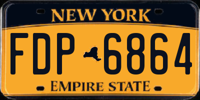 NY license plate FDP6864
