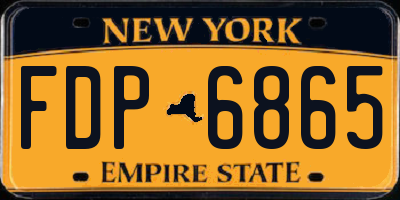 NY license plate FDP6865