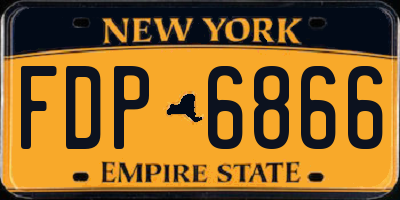 NY license plate FDP6866