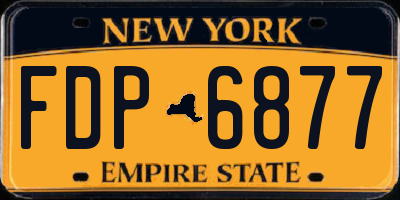 NY license plate FDP6877