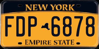 NY license plate FDP6878