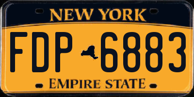 NY license plate FDP6883