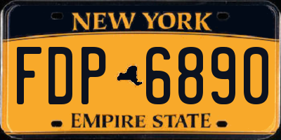 NY license plate FDP6890