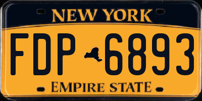 NY license plate FDP6893