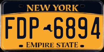 NY license plate FDP6894