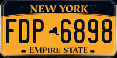 NY license plate FDP6898