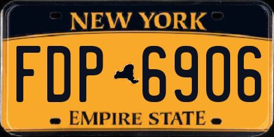 NY license plate FDP6906