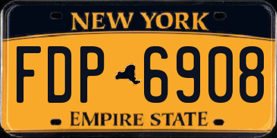 NY license plate FDP6908