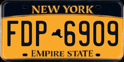 NY license plate FDP6909