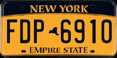 NY license plate FDP6910