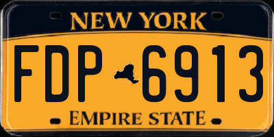 NY license plate FDP6913